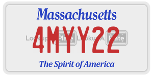 4MYY22  license plate in MA