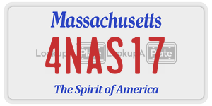 4NAS17  license plate in MA