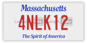 4NLK12  license plate in MA