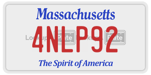 4NLP92  license plate in MA