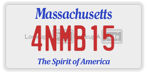4NMB15 license plate in Massachusetts
