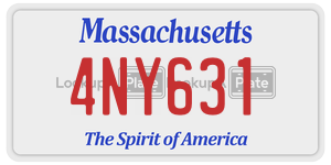 4NY631 license plate in Massachusetts
