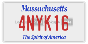 4NYK16 license plate in Massachusetts