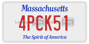 4PCK51  license plate in MA