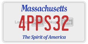 4PPS32 license plate in Massachusetts