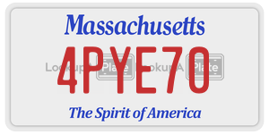 4PYE70  license plate in MA