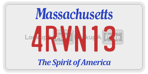 4RVN13  license plate in MA