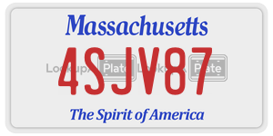 4SJV87  license plate in MA