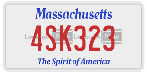 4SK323 license plate in Massachusetts