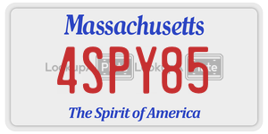 4SPY85  license plate in MA
