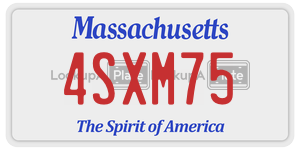 4SXM75  license plate in MA