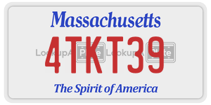 4TKT39 license plate in Massachusetts