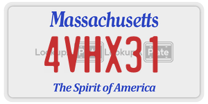 4VHX31  license plate in MA