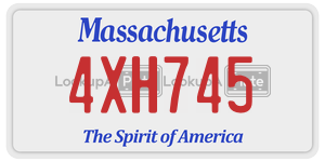 4XH745  license plate in MA