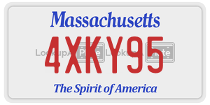 4XKY95  license plate in MA