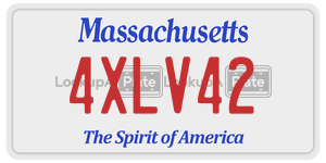 4XLV42 license plate in Massachusetts