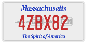 4ZBX82  license plate in MA