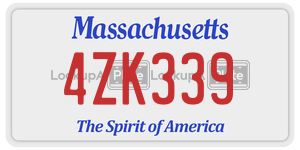 4ZK339  license plate in MA
