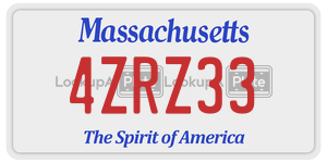 4ZRZ33  license plate in MA
