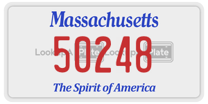 50248 license plate in Massachusetts