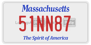 51NN87 license plate in Massachusetts