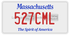 527CML license plate in Massachusetts