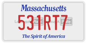531RT7  license plate in MA