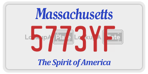 5773YF license plate in Massachusetts
