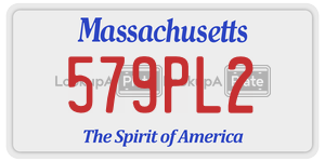 579PL2 license plate in Massachusetts