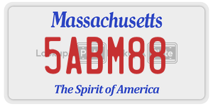 5ABM88 license plate in Massachusetts