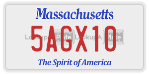 5AGX10  license plate in MA