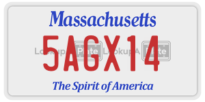 5AGX14  license plate in MA