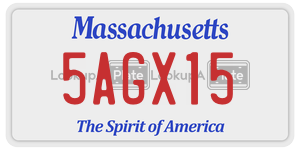 5AGX15  license plate in MA