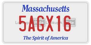 5AGX16  license plate in MA