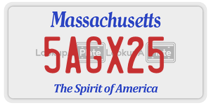5AGX25  license plate in MA