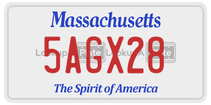 5AGX28  license plate in MA