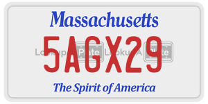 5AGX29  license plate in MA
