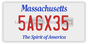 5AGX35  license plate in MA