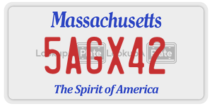5AGX42  license plate in MA