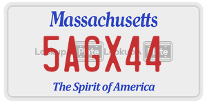 5AGX44  license plate in MA