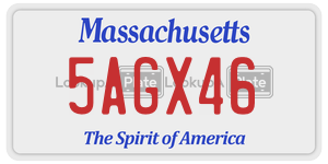 5AGX46  license plate in MA
