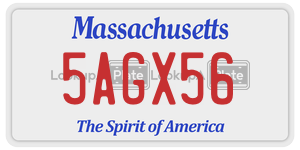 5AGX56  license plate in MA