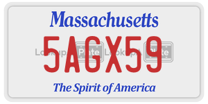 5AGX59  license plate in MA