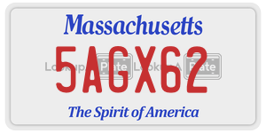 5AGX62  license plate in MA