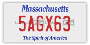 5AGX63  license plate in MA