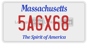 5AGX68  license plate in MA