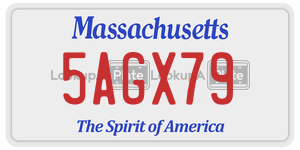 5AGX79  license plate in MA