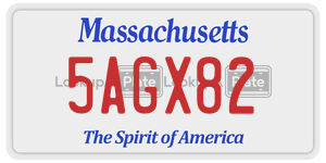 5AGX82  license plate in MA