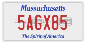5AGX85  license plate in MA