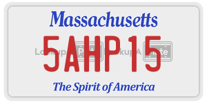 5AHP15  license plate in MA